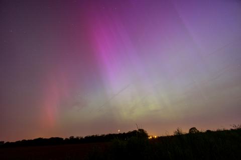 Polar lights (aurora) over Belgium