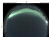 Aurorale boog, vastgelegd hemel-camera