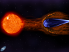 Flux continu d'électrons et d'ions qui s'échappe du Soleil