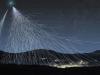 Les rayons cosmiques frappent les molécules dans l'atmosphère terrestre et se fragmentent en une pluie de particules secondaires.