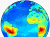 Répartition géographique du méthanol observée par le satellite IASI