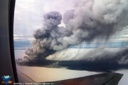 Grimsvötn nuage de cendres volcaniques
