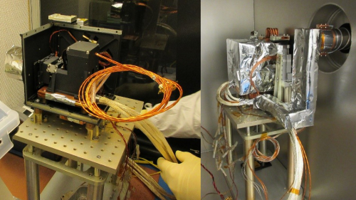 L’intégration du détecteur MAJIS VIS-NIR SM dans la chambre à vide